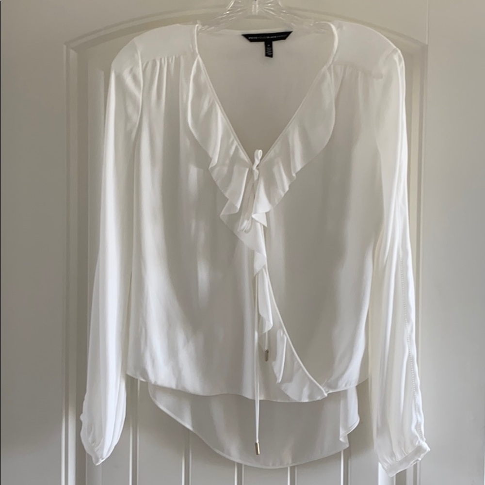 White House Black Market white blouse
